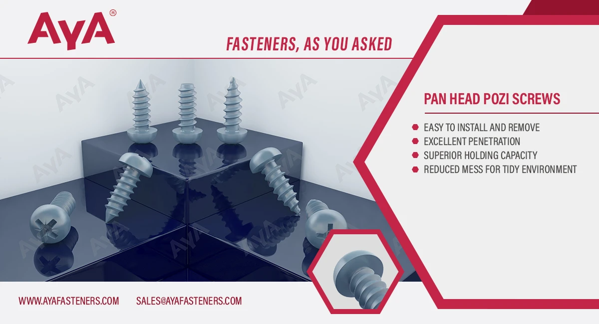Pan Head Pozi Screws-AYA Fasteners-advanatage Pan Head Pozi Screws-AYA Fasteners-advanatage